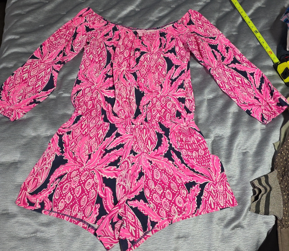 Lilly Pulitzer Pink and Navy Women Bodysuit